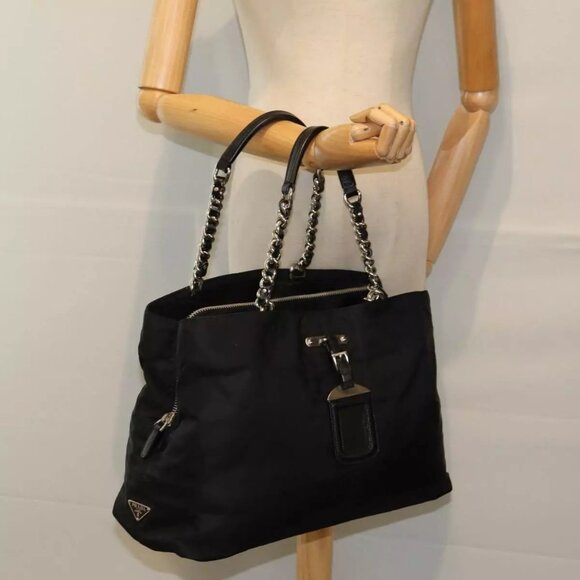 PRADA Tote Bag Nylon Black Auth - Picture 16 of 16